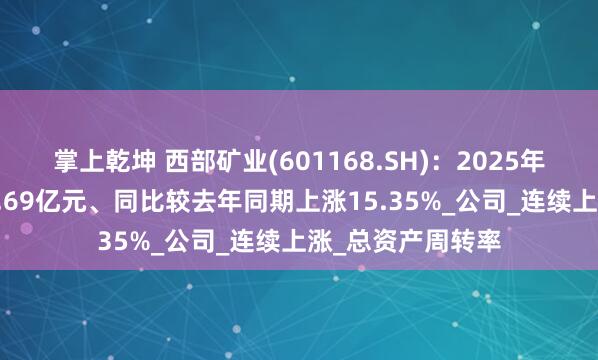 掌上乾坤 西部矿业(601168.SH)：2025年中报净利润为18.69亿元、同比较去年同期上涨15.35%_公司_连续上涨_总资产周转率